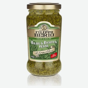 Соус Filippo Berio Песто с базиликом и рикоттой, 190 г