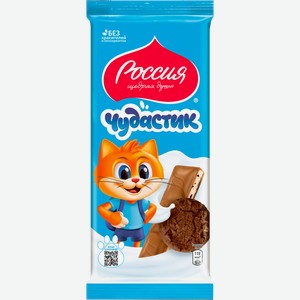 Шоколад Россия щедрая душа с молочной начинкой какао-печенье Чудастик 87г