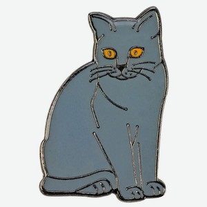 Значок металлический BLUE BUG  Кошка Британская , 15х23мм (Германия)