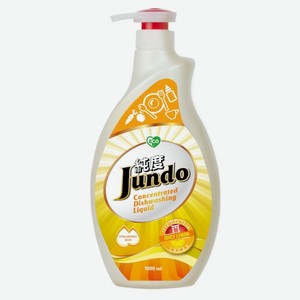 Концентрированный гель для мытья посуды JUNDO Эко, с гиалуроновой кислотой, 1 л Juicy Lemon (4903720020005)