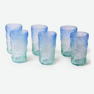 Набор стаканов FISSMAN 350 мл, синий/зеленый, 6 шт (16531.6)
