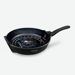 Сковорода с ручкой Нева металл посуда Titan space индукция, 26см Россия