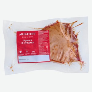 Рулька свиная «Мираторг» в специях для запекания охлажденная, цена за 1 кг