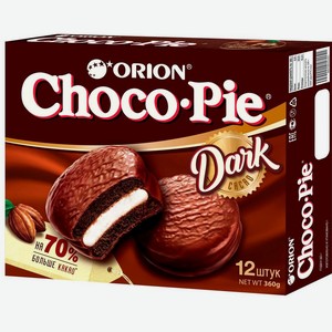 Пирожное Choco Pie Orion Dark Cacao, 12×30 г
