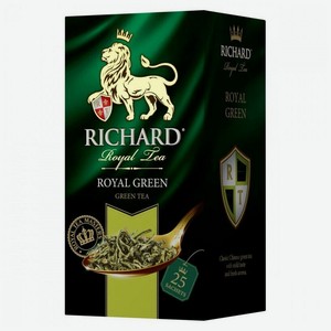 Чай зеленый Richard Royal Green в пакетиках, 25 шт