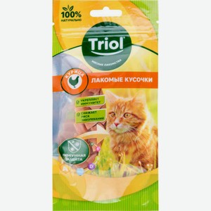 Лакомство для кошек Triol Кусочки из курицы, 40 г