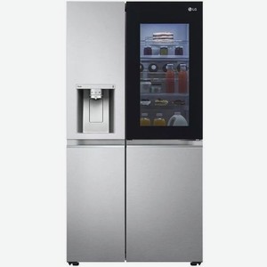 Холодильник двухкамерный LG GC-X257CAEC Side by Side, инверторный сталь