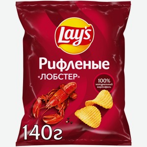 Картофельные чипсы Lay s Лобстер рифленые 140 г