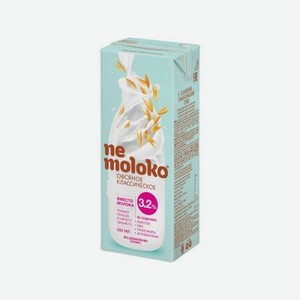 Напиток Nemoloko овсяный классический 3,2%, 200 мл