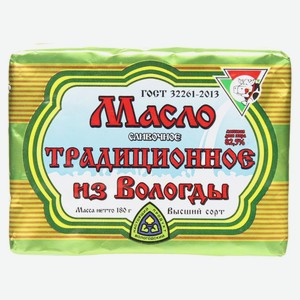 Масло сливочное Из Вологды традиционное 82.5 %