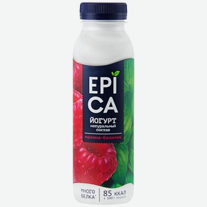 Йогурт питьевой Epica Малина-базилик 2,5%