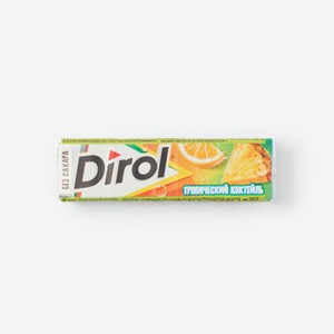 Жевательная резинка Dirol Тропический Коктейль без сахара со вкусом тропических фруктов 13.6г