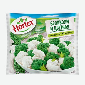 Смесь овощная Hortex брокколи и цветная капуста быстрозамороженная 400 г(Продукт замороженный)