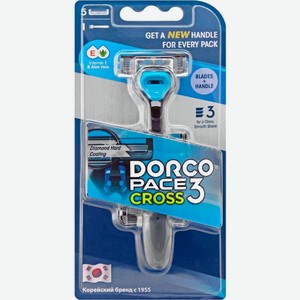 Станок для бритья Dorco Pace 3 лезвия + 5 сменных кассет