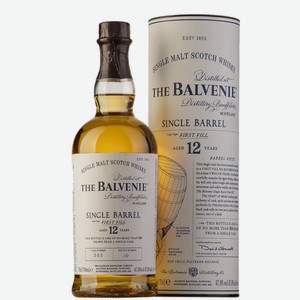 Виски The Balvenie Single Barrel 12 лет в подарочной упаковке туба