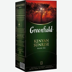 Чай черный Greenfield Kenyan Sunrise в пакетиках, 25 шт, 50г