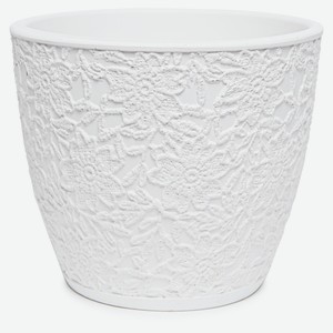 Горшок Лютик керамический белый, Ø15 см