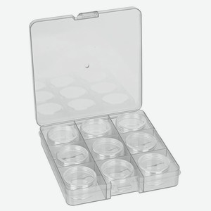 Коробка для швейных принадлежностей GAMMA прозрачная, 13,5х13,7х2,3 см