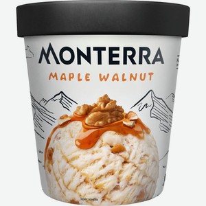 БЗМЖ Мороженое MONTERRA Maple Walnut пломбир с кленовым сиропом и кусочками карамелизованных грецких орехов 12% 298г