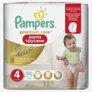 Подгузники-трусики Pampers Premium Pants 4 (9-14 кг), 22 шт.