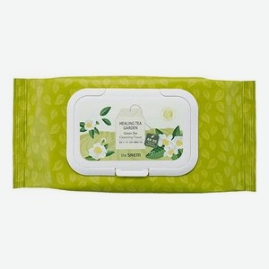 Салфетки очищающие с экстрактом зеленого чая Healing Tea Garden Green Tea Cleansing Tissue: Салфетки 60шт