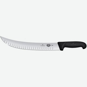 Нож кухонный Victorinox Fibrox, обвалочный, 310мм, заточка прямая, стальной, черный [5.7323.31]
