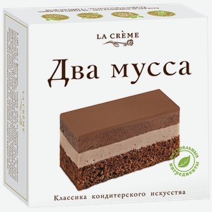 Торт Два мусса ЛА КРЕМ кофе и шоколад, 0.35кг