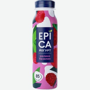 Йогурт питьевой Epica Малина-базилик 2,5%, 260 г