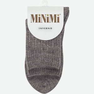 Носки женские вязаные MiNiMi Inverno 3303 акрил/шерсть цвет: серо-бежевый меланж, 39-41 р-р