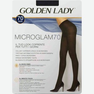Колготки женские Golden Lady Micro Glam микрофибра цвет: nero/чёрный, 70 den, 3 р-р