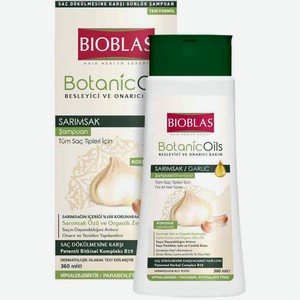 Шампунь против выпадения Bioblas c экстрактом чеснока и оливковым маслом, 360 мл