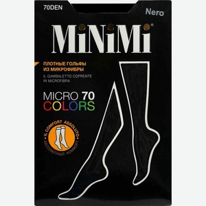 Гольфы женские MiNiMi Micro Colors микрофибра цвет: nero/чёрный размер: единый, 70 den