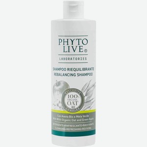 Шампунь для нормальных и жирных волос Phyto Live с овсом и зеленым яблоком, 400 мл