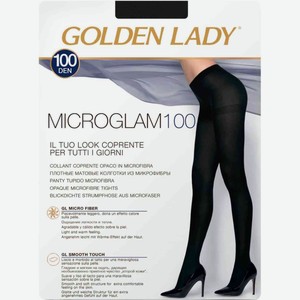 Колготки женские Golden Lady Micro Glam микрофибра цвет: nero/чёрный, 100 den, 5 р-р