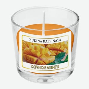 Свеча ароматическая в подсвечнике Kukina Raffinata сочное манго 90 мл