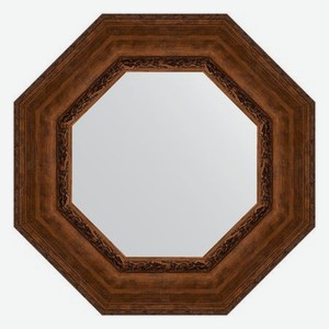 Зеркало в багетной раме Evoform состаренная бронза с орнаментом 120 мм 62,6х62,6 см