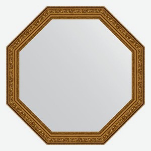 Зеркало в багетной раме Evoform виньетка состаренное золото 56 мм 60,4х60,4 см