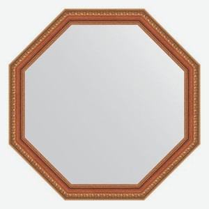 Зеркало в багетной раме Evoform бронзовые бусы на дереве 60 мм 71,6х71,6 см