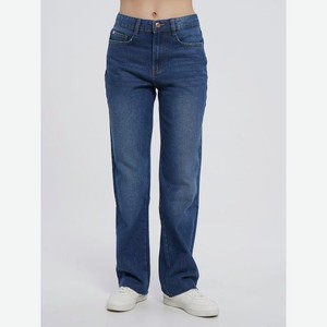 Короткие прямые джинсы с высокой талией