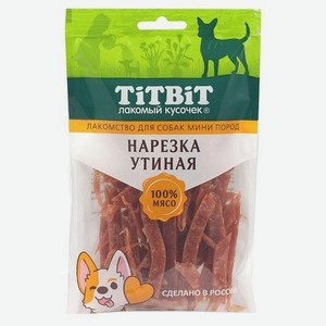 Лакомство для собак Titbit 70г мини пород Нарезка утиная