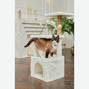 Домик для кошки с когтеточкой Pet БМФ Белый