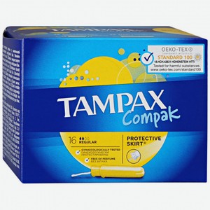 Тампоны Tampax Compak Regular Duo с аппликатором, 16 шт