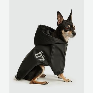 Дождевик-куртка для собак Zoozavr чёрный 45