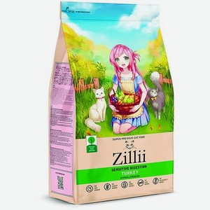 Корм для кошек Zilli 0.4кг Sensitive Digestion Cat для взрослых с чувствительным пищеварением индейка