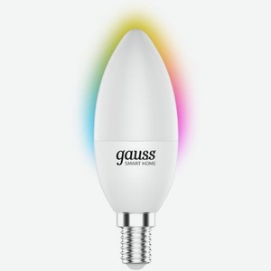 Умная лампа GAUSS Smart Home E14 RGB 5Вт 470lm Wi-Fi (1шт) [1190112]