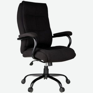 Кресло руководителя HELMI Extra Strong, на колесиках, ткань, черно-серый [297331]