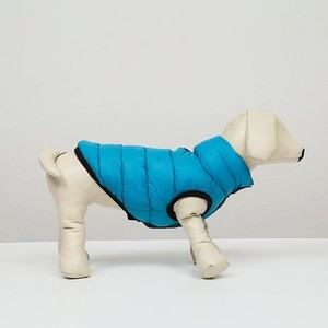 Куртка для собак Sima-Land двухсторонняя M голубая/серая