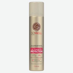 Лак-спрей для волос SoWell Ultimate Protection максимальная защита и идеальная укладка сильной фиксации, 300 мл