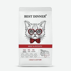 Корм для кошек Best Dinner 0.4 кг Эдалт/Киттен говядина-картофель