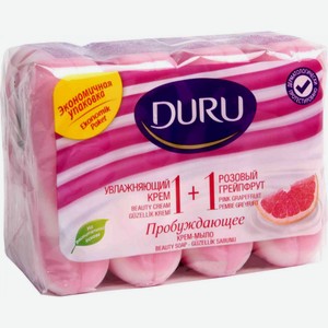 Крем-мыло Duru 1+1 Пробуждающее Розовый грейпфрут, 4х80 г